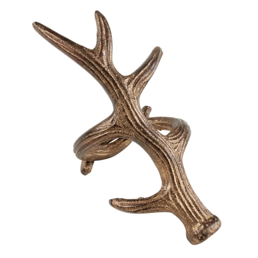 Bronze Reindeer Antler Napkin Rings, Set of 4