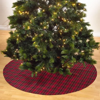 Red and Black Classic Plaid Tree Skirt
