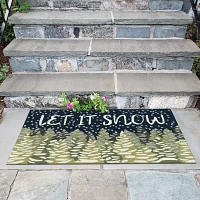 Midnight Let It Snow Doormat, 36x24