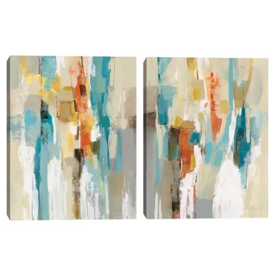 Steps on Sand I & II Canvas Art Prints, Set of 2