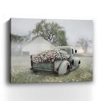 Sage Flower Truck Canvas Art Print, 30x24 in.
