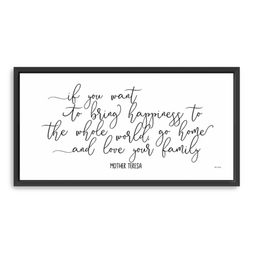 Love Your Family Framed Giclee Canvas Art Print