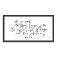 Love Your Family Framed Giclee Canvas Art Print