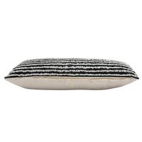 Black Wispy Ways Tufted Stripe Lumbar Pillow