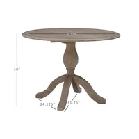 Gray Wash Drop Leaf Dining Table