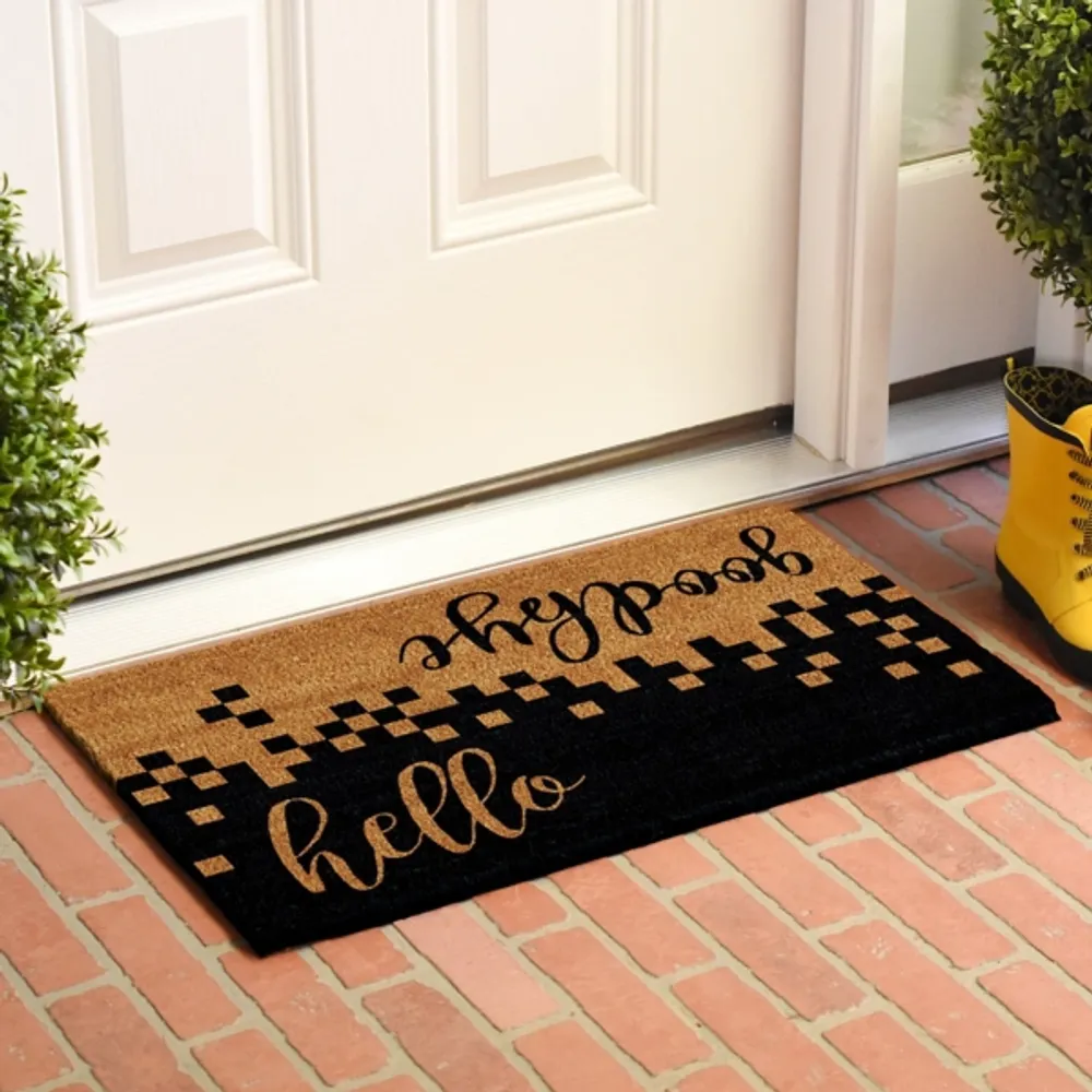 Hello Goodbye Upside Down Doormat