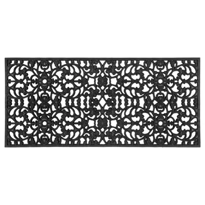 Black Sienna Rubber Doormat, 48x22 in.