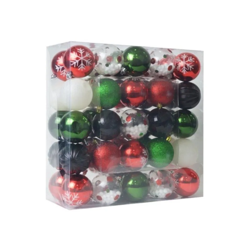 Black Shiny Matte Frosted 40-pc. Ornament Set