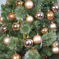 Gold Brown Shiny Matte Frosted 48-pc. Ornament Set