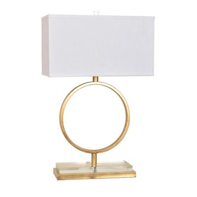 Gold Leaf Open Ring Table Lamp