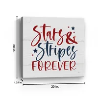 Stars Stripes Forever Canvas Art Print, 20x20 in.