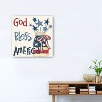 God Bless America Mason Canvas Art Print