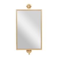 Metallic Gold Metal Frame Wall Mirror