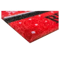 Red Santa Belt Believe Coir and Vinyl Doormat