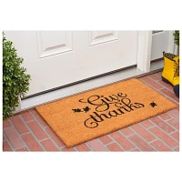 Natural Give Thanks Thanksgiving Doormat, 36 in.