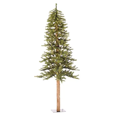 6 ft. Pre-Lit Clear Natural Alpine Christmas Tree