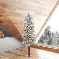 4 ft. Dura-Lit Flocked Alpine Christmas Tree