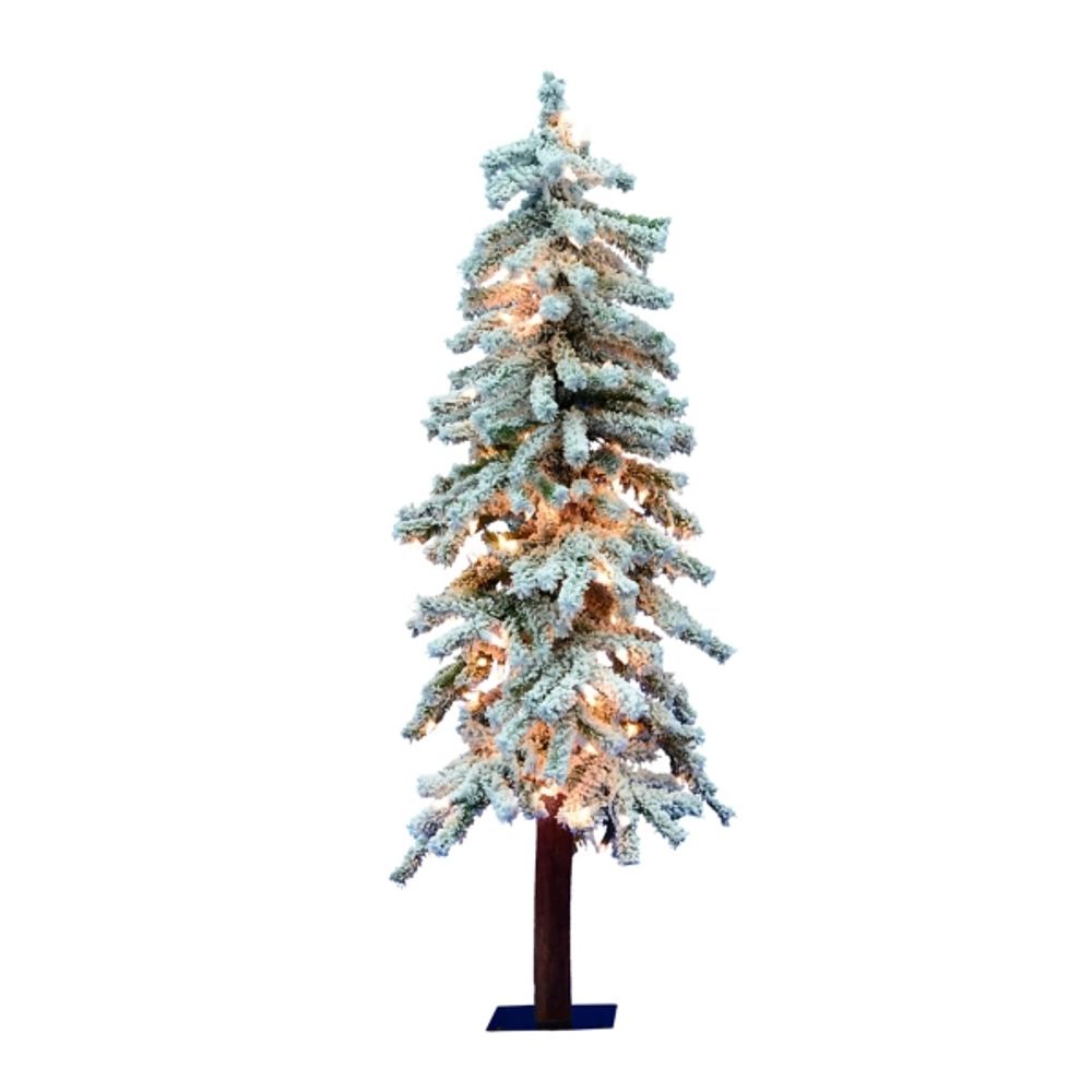 4 ft. Dura-Lit Flocked Alpine Christmas Tree