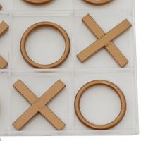 Clear and Gold Tic Tac Toe Board