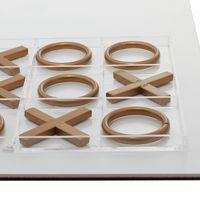 Clear and Gold Tic Tac Toe Board