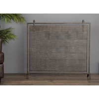 Black Metal Mesh Fireplace Screen