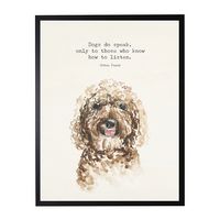 Watercolor Goldendoodle Quote Framed Art Print