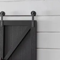 Black Sliding Barn Door Wall Mirror