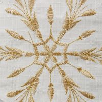 White Embroidered Snowflakes Table Runner