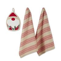 Winter Gnome Potholder and Dish Towels, Set of 3
