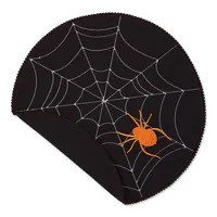 Spooky Tufted Spiderweb Placemats, Set of 4