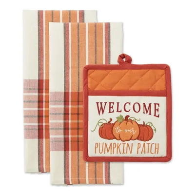 Pumpkin Patch 3-pc. Dishtowel and Potholder Set