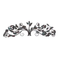 Turquoise Bronze Distressed Iron Vine Wall Plaque