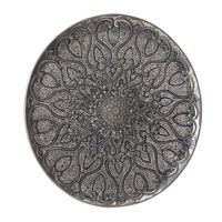 Silver Mosaic Round Metal Wall Plaque