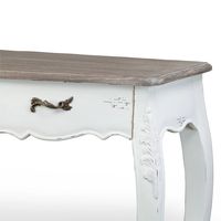 Ivory Distressed Streaked Console Table