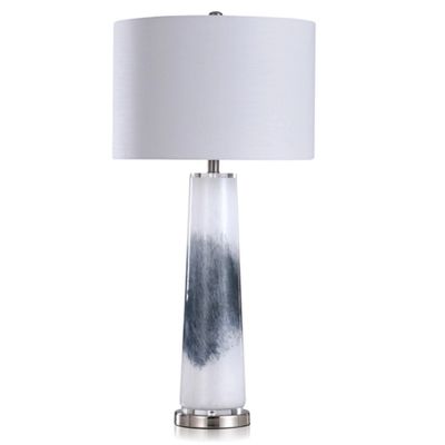 Blue Abstract Tapered Glass Table Lamp