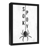Spooky Spider Halloween Framed Canvas Art Print