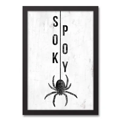 Spooky Spider Halloween Framed Canvas Art Print