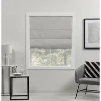 Silver Blackout Roman Shade, 34 in.