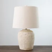 Natural Ivory Textured Table Lamp