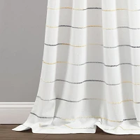 Yellow and Gray Stripe Curtain Panel Set, 95 in.