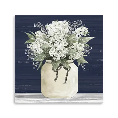 White Flowers II Giclee Canvas Print, 40x40 in.