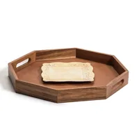Acacia Wood Octagon Serving Tray, 17 in.