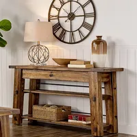 Honey Acacia Rustic Console Table