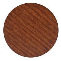 Warm Chestnut Wood Round Accent Table