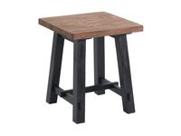 Natural Wood Sawhorse Accent Table