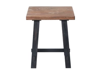 Natural Wood Sawhorse Accent Table