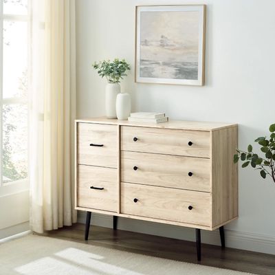 Eden Light Birch Tapered Legs Dresser