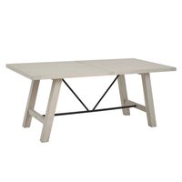 Sofia White Wooden Dining Table with Metal Bars