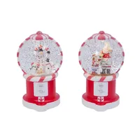 Spinning Candycane LED Snow Globes, Set of 2