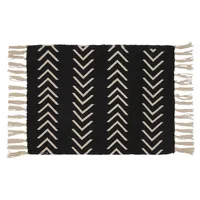 Black Chevron Cotton Placemats, Set of 4